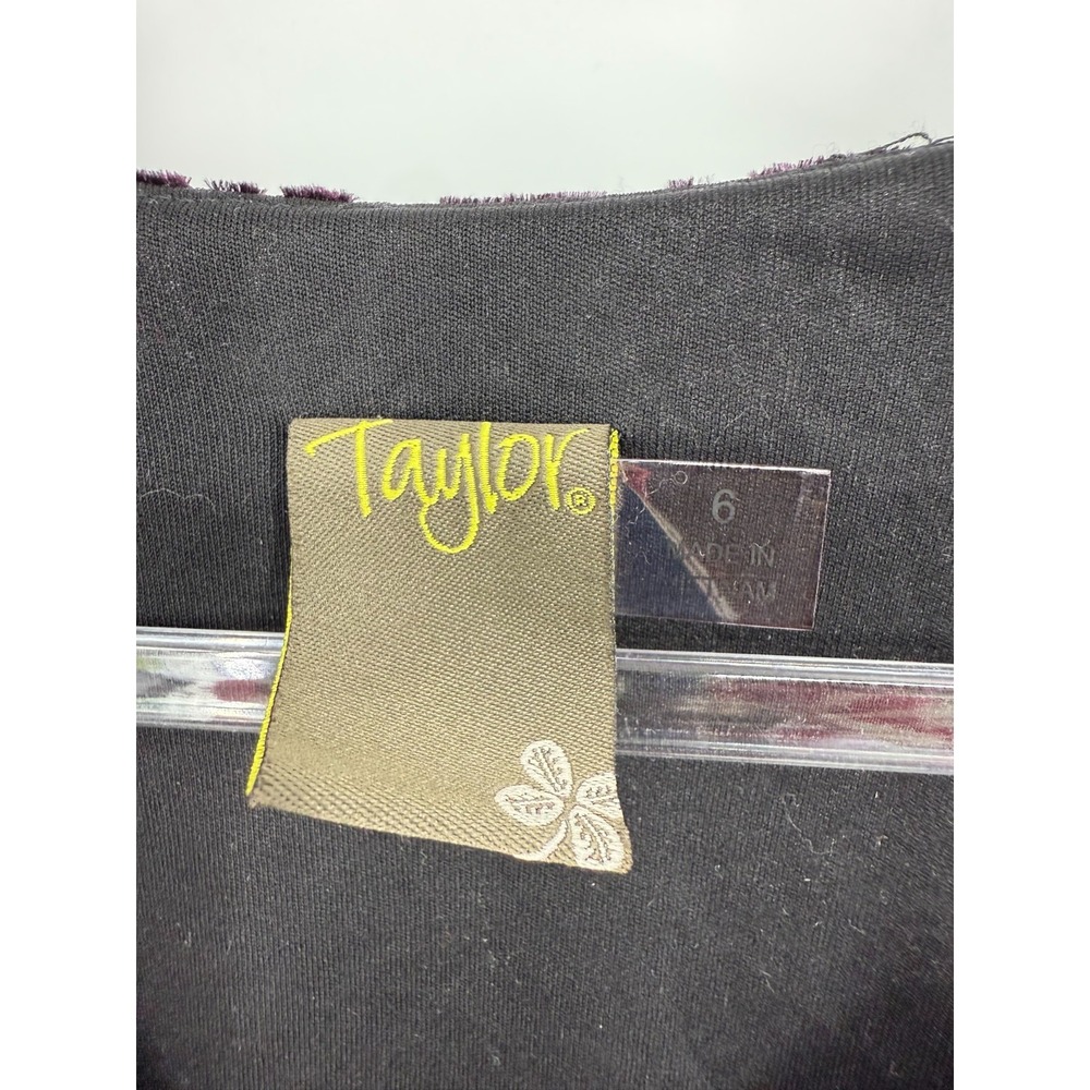 Taylor Y2K Babydoll Mini Dress Size 6 Burnout Velvet 2000s Retro Funky Hippie - Picture 4 of 7